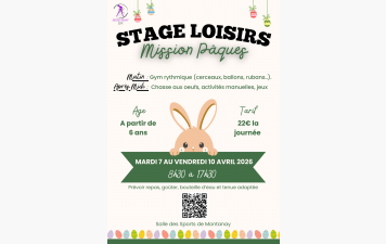 Stage Loisirs Pâques 2026